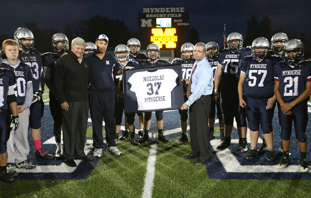 Senator Mike Nozzolio Honored by Mynderse Academy High School Varsity